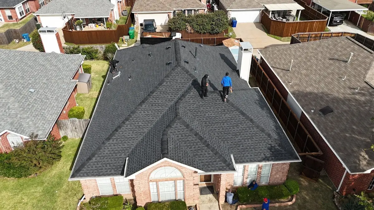 Slate & Tile Roof Repair work in progress on a North Las Vegas property